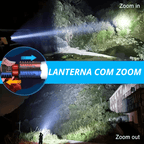 TurboLight X Lanterna Led Recarregável de Alta Potência, Acampamento, Pesca
