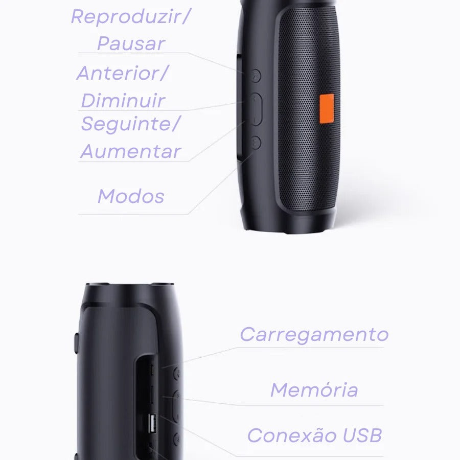 SoundWave Portátil Bluetooth usb/aux