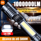 TurboLight X Lanterna Led Recarregável de Alta Potência, Acampamento, Pesca