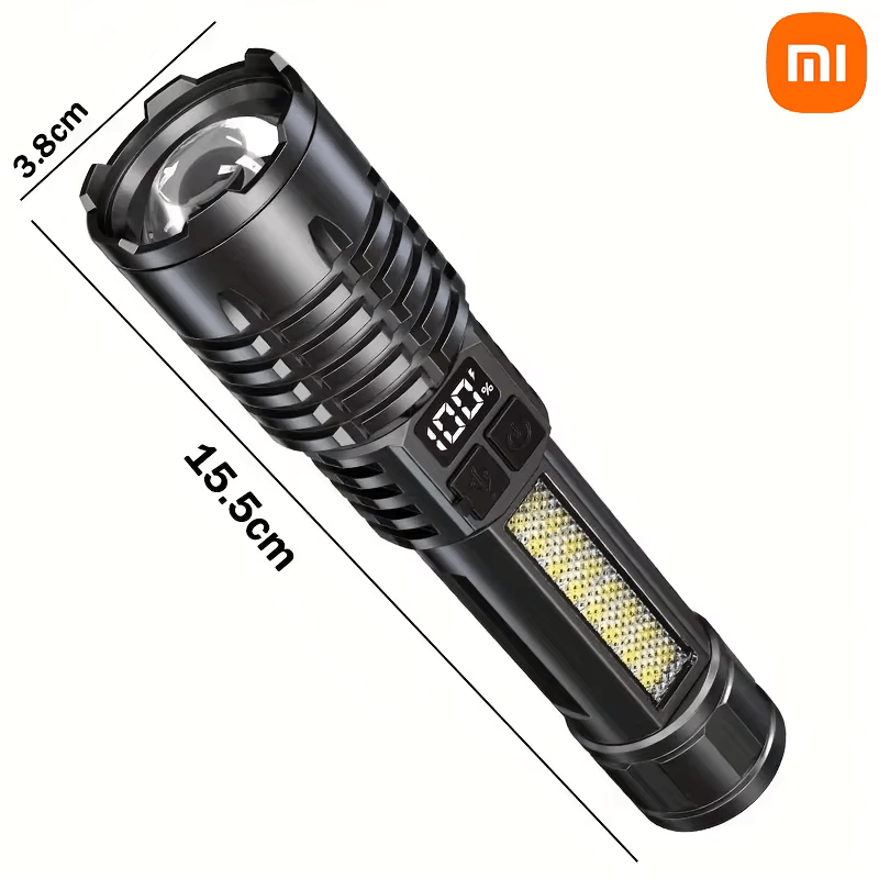 TurboLight X Lanterna Led Recarregável de Alta Potência, Acampamento, Pesca