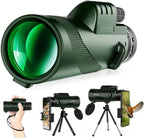 HD Zoom Monocular Telescope 80x100 – Waterproof, Portable & Phone Adapter Ready