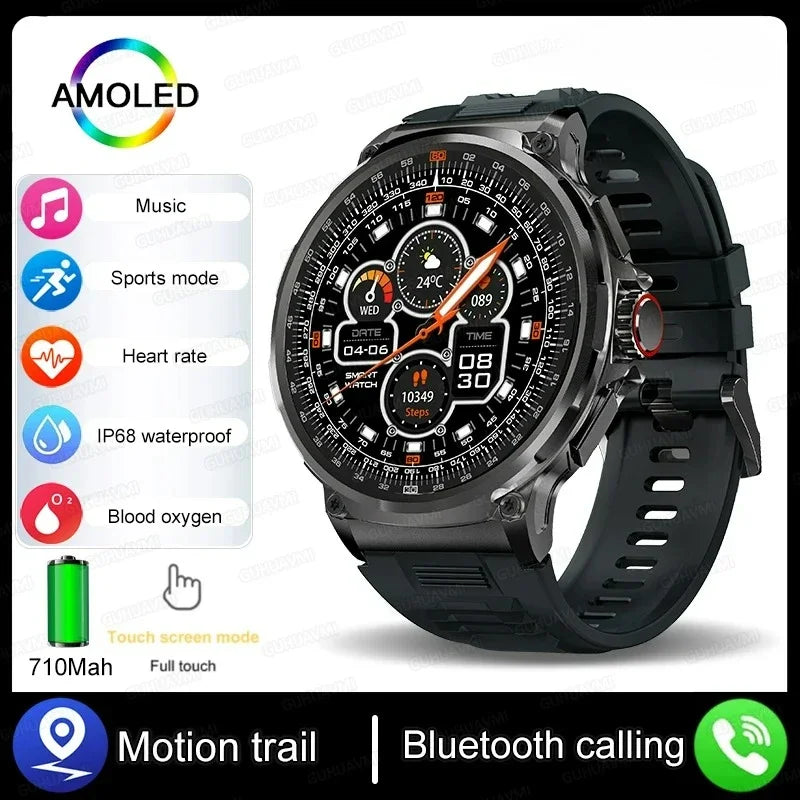 Xiaomi New 1.85-inch Ultra HD AMOLED Smart Watch Men GPS Bluetooth Call 710 Mah Battery Sport Fitness smartwatch For Huawei