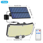 234LED Solar Lights Outdoor 3 Working Modes Super Bright Motion Sensor IP65 Waterproof Flood Wall Security Lights Garage Yard