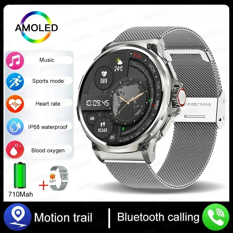 Xiaomi New 1.85-inch Ultra HD AMOLED Smart Watch Men GPS Bluetooth Call 710 Mah Battery Sport Fitness smartwatch For Huawei