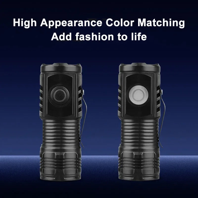 Mini LED Rechargeable Flashlight with Clip