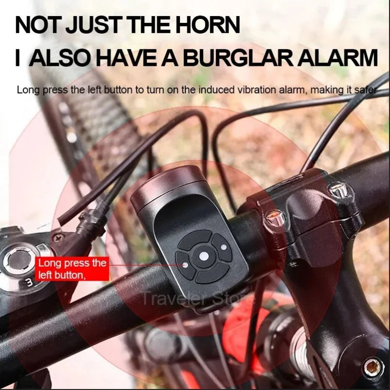 Bicycle Electric Bell Bike USB Charging Horn MTB Mountain Bike Warning Safety Ring Waterproof Bell Cycling Accessories