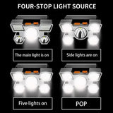 Powerful Rechargeable Head Flashlight for Fishing Led Headlamp Nitecore Camping Headlights Hunting Torch Hiking Front Lanterns