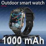 New1000mAh Battery Smart Watch 1.95 Inch AMOLED Screen Men Outdoorsports Watch IP68 Waterproof Bluetooth Call Sports Smartwatch