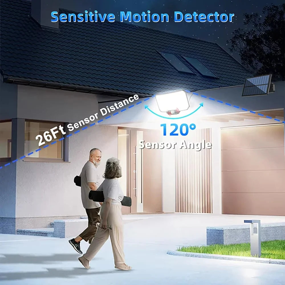 234LED Solar Lights Outdoor 3 Working Modes Super Bright Motion Sensor IP65 Waterproof Flood Wall Security Lights Garage Yard
