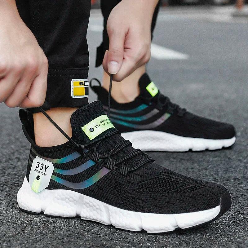 Tênis respiráveis para homens e mulheres, Sapatos de corrida confortáveis