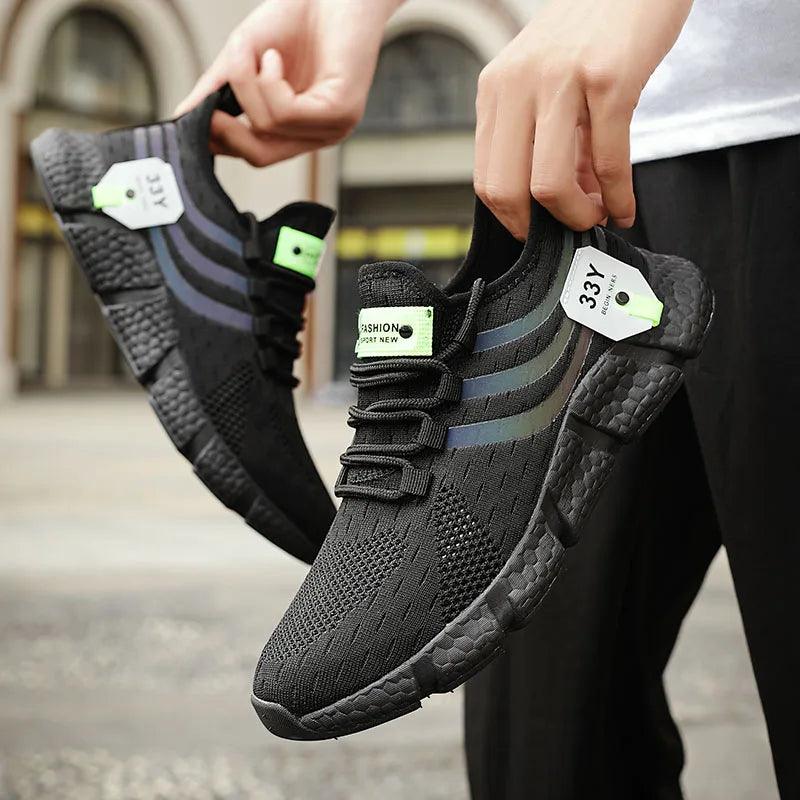 Tênis respiráveis para homens e mulheres, Sapatos de corrida confortáveis