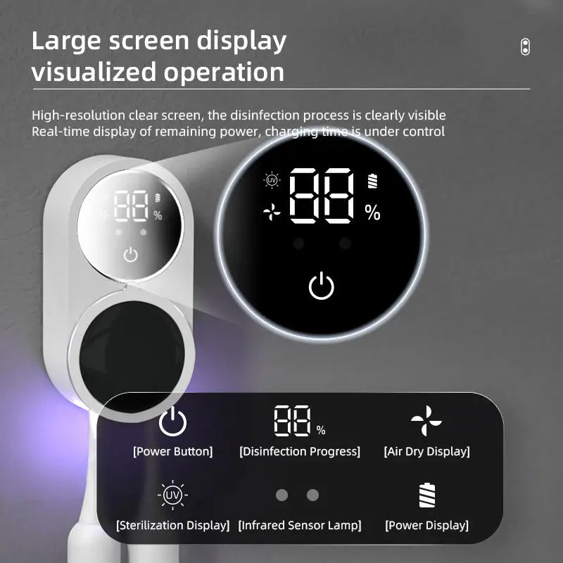 Portable UV Toothbrush Sterilizer – Rechargeable Travel Case