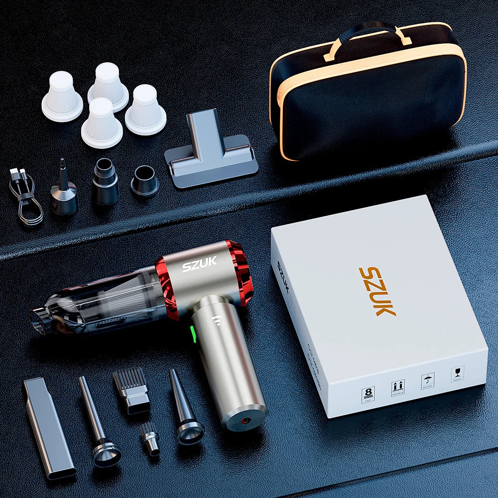SZUK C012MAX Portable Car Vacuum Cleaner – Strong Suction & Wireless