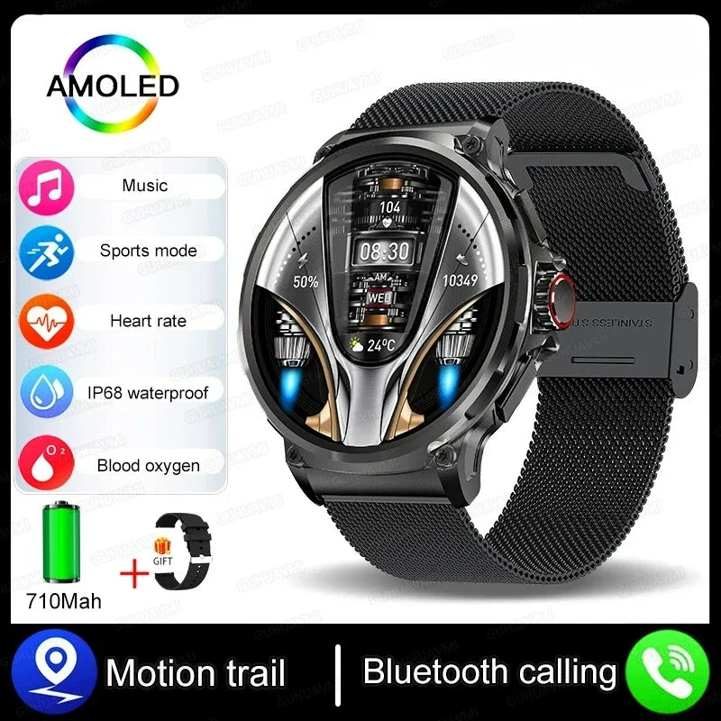 Xiaomi New 1.85-inch Ultra HD AMOLED Smart Watch Men GPS Bluetooth Call 710 Mah Battery Sport Fitness smartwatch For Huawei
