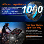 New1000mAh Battery Smart Watch 1.95 Inch AMOLED Screen Men Outdoorsports Watch IP68 Waterproof Bluetooth Call Sports Smartwatch