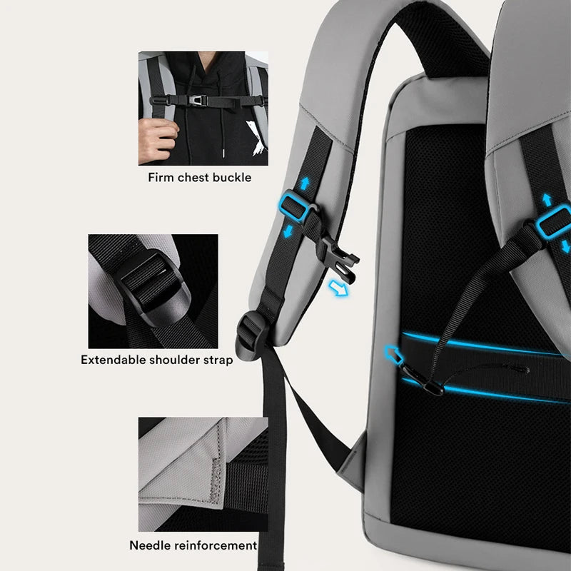 Men 17.3''Laptop Backpack 35 L Business Backpack Plastic Waterproof E-sports Backpack Work Hard Shell Mochila De Shell Duro