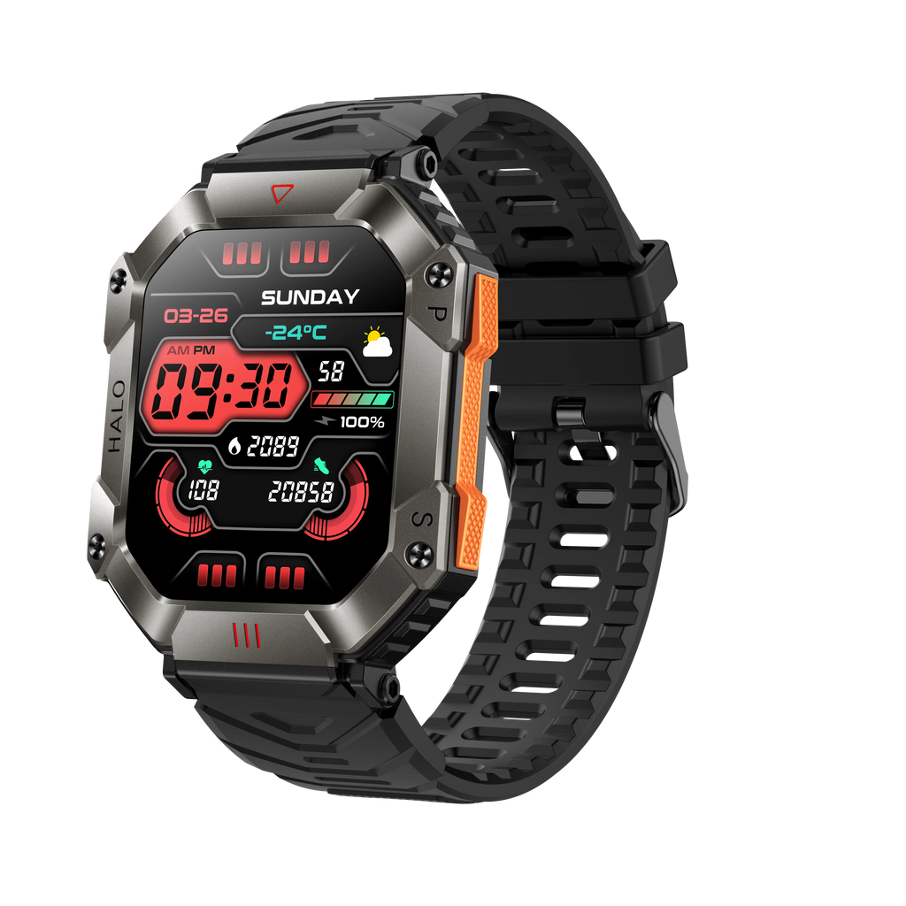 2025 Three Defense Military Men's Smart Watch lP68 Waterproof Outdoor Sports Large Screen Bluetooth Voice Call Smartwatch Gift