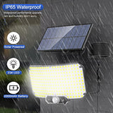 234LED Solar Lights Outdoor 3 Working Modes Super Bright Motion Sensor IP65 Waterproof Flood Wall Security Lights Garage Yard