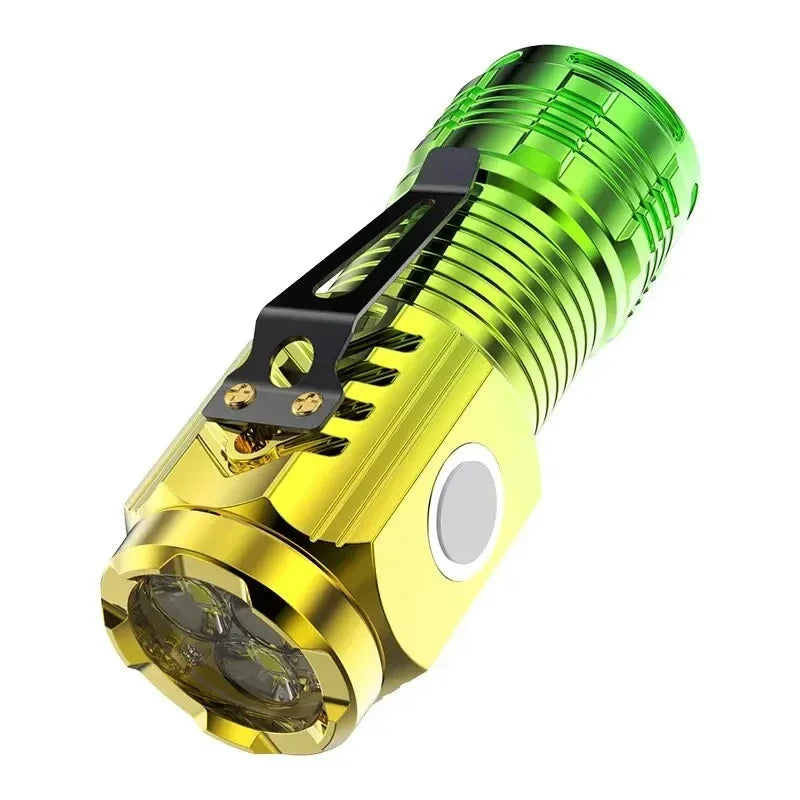 Mini 3LED Rechargeable Flashlight with Clip & Magnet