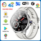5G/4G Full Network Smart Watch 1.95 inch 720*720 Big Screen HD Video Call 8GB+128GB RAM 2100 mAh Google Play WIFI GPS Smartwatch