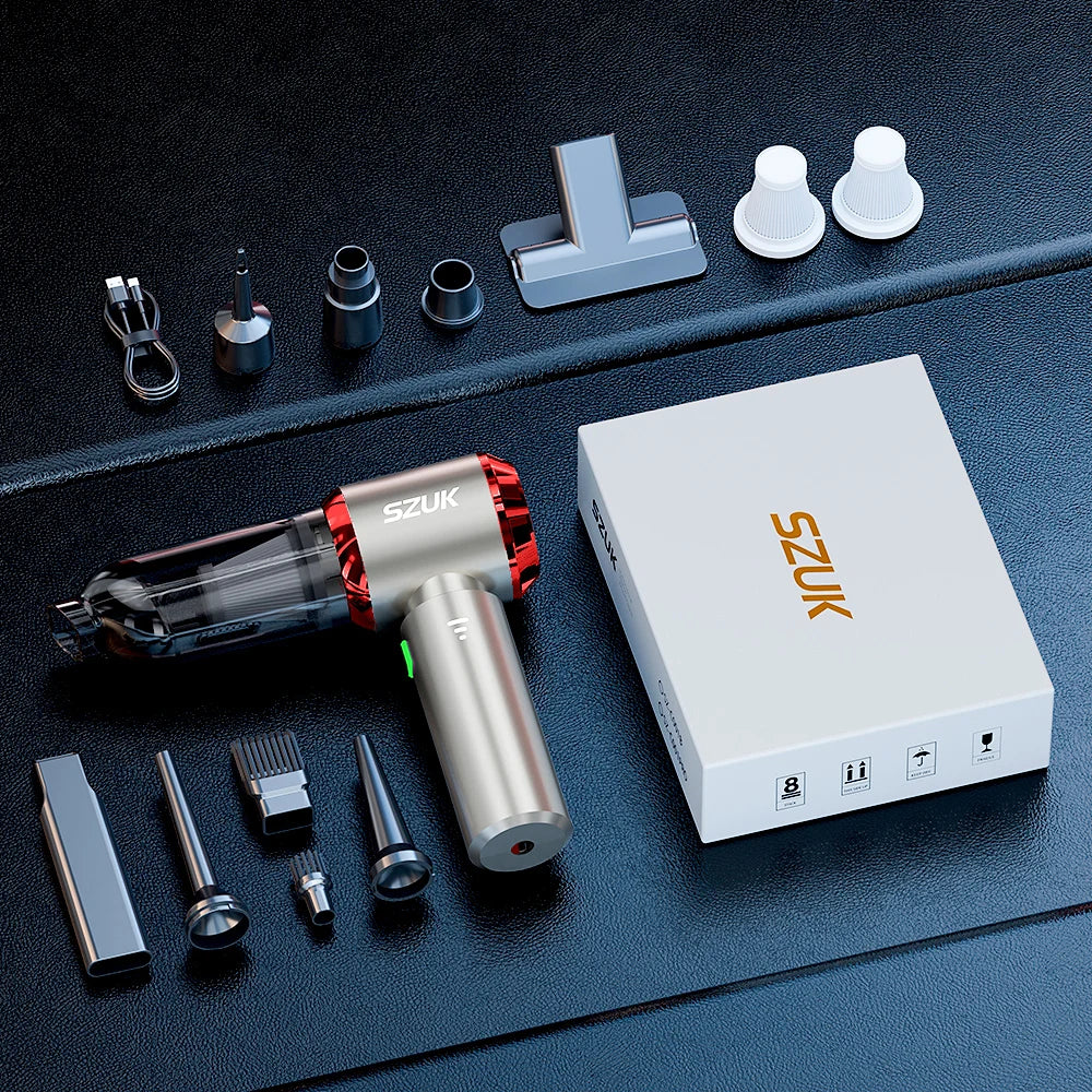 SZUK C012MAX Portable Car Vacuum Cleaner – Strong Suction & Wireless