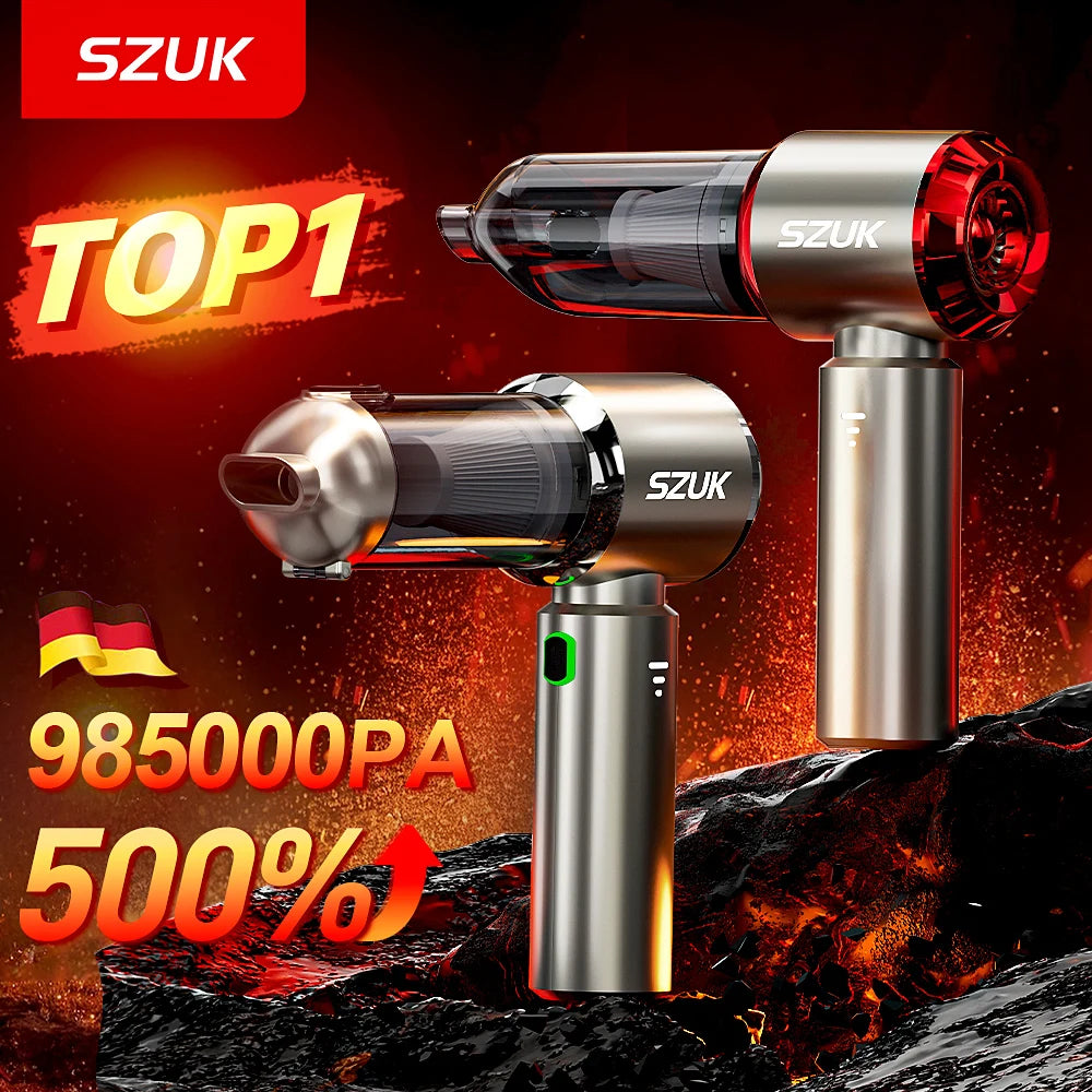 SZUK C012MAX Portable Car Vacuum Cleaner – Strong Suction & Wireless