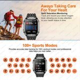 New1000mAh Battery Smart Watch 1.95 Inch AMOLED Screen Men Outdoorsports Watch IP68 Waterproof Bluetooth Call Sports Smartwatch