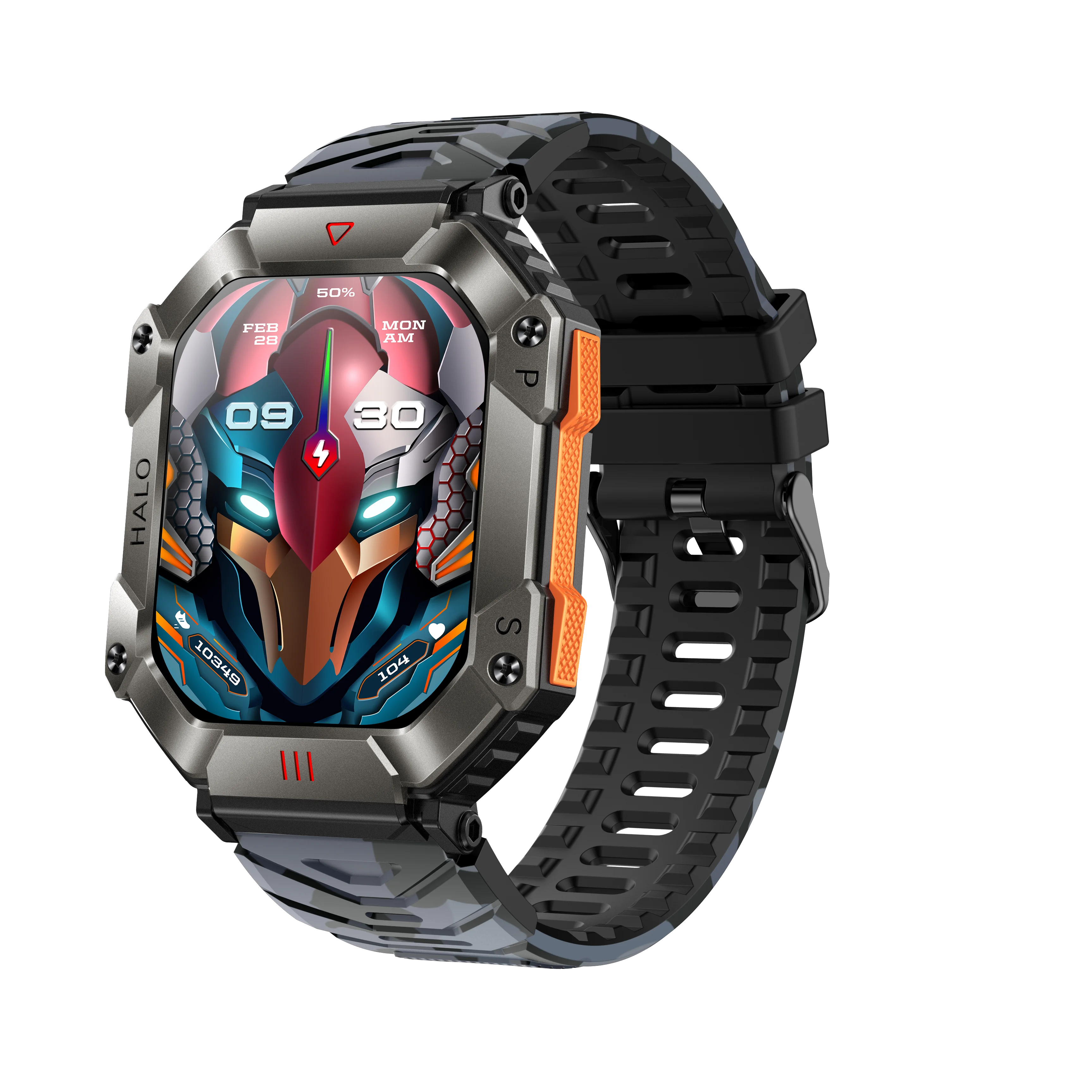 2025 Three Defense Military Men's Smart Watch lP68 Waterproof Outdoor Sports Large Screen Bluetooth Voice Call Smartwatch Gift