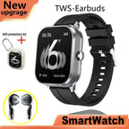 Smart Watch D8 PRO TWS 2-in-1 Fones de Ouvido Bluetooth com Chamada, NFC, Monitoramento de Frequência Cardíaca e Pressão Arterial, Reprodução de Música