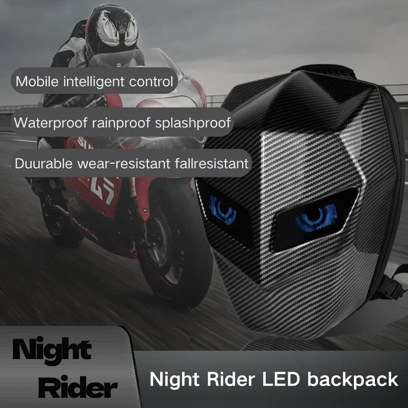 LED Display Backpack – Hard Shell Waterproof Laptop Bag with APP Control