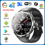 5G/4G Full Network Smart Watch 1.95 inch 720*720 Big Screen HD Video Call 8GB+128GB RAM 2100 mAh Google Play WIFI GPS Smartwatch