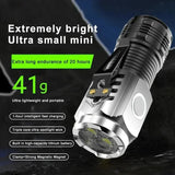 Mini 3LED Rechargeable Flashlight with Clip & Magnet