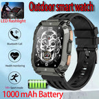 New1000mAh Battery Smart Watch 1.95 Inch AMOLED Screen Men Outdoorsports Watch IP68 Waterproof Bluetooth Call Sports Smartwatch