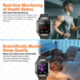 New1000mAh Battery Smart Watch 1.95 Inch AMOLED Screen Men Outdoorsports Watch IP68 Waterproof Bluetooth Call Sports Smartwatch