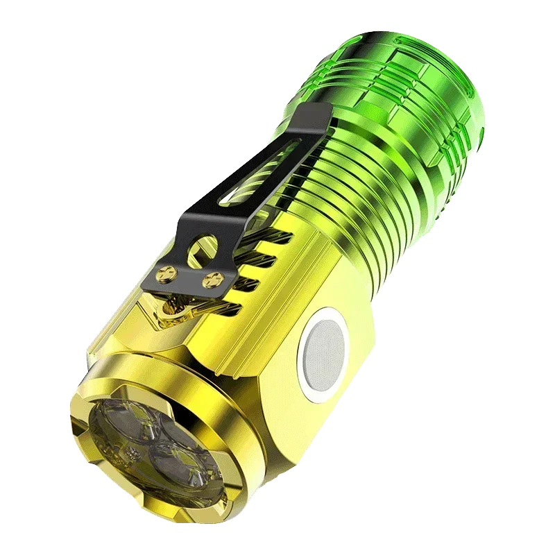 Mini 3LED Rechargeable Flashlight with Clip & Magnet