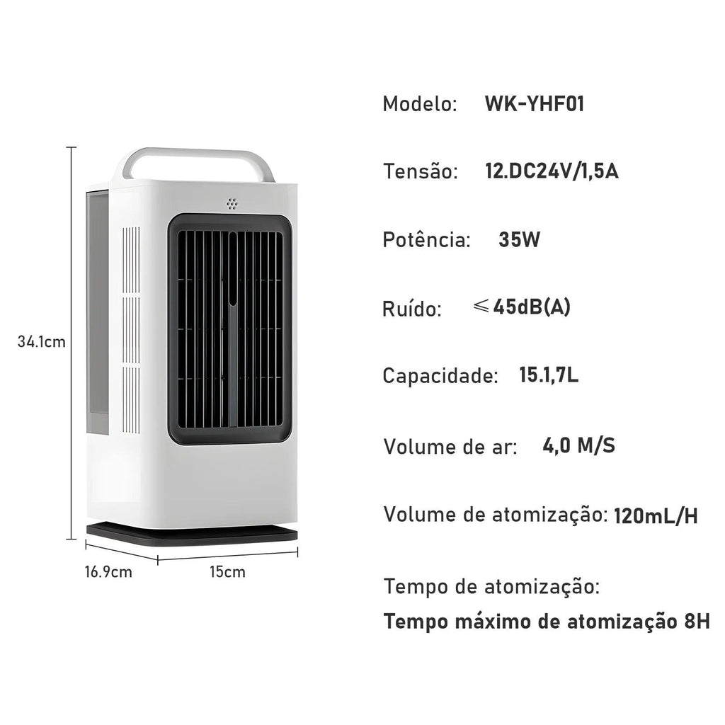 Climatizador de Mesa Portátil / Ar Condicionado Portátil