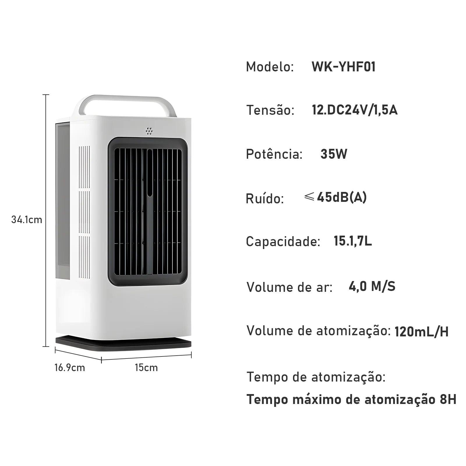 Climatizador de Mesa Portátil / Ar Condicionado Portátil