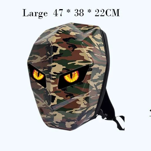 LED Display Backpack – Hard Shell Waterproof Laptop Bag with APP Control