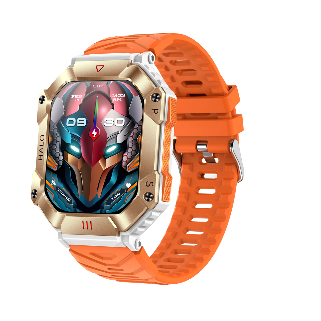 2025 Three Defense Military Men's Smart Watch lP68 Waterproof Outdoor Sports Large Screen Bluetooth Voice Call Smartwatch Gift