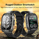 New1000mAh Battery Smart Watch 1.95 Inch AMOLED Screen Men Outdoorsports Watch IP68 Waterproof Bluetooth Call Sports Smartwatch