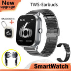 Smart Watch D8 PRO TWS 2-in-1 Fones de Ouvido Bluetooth com Chamada, NFC, Monitoramento de Frequência Cardíaca e Pressão Arterial, Reprodução de Música