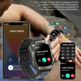 2025 Three Defense Military Men's Smart Watch lP68 Waterproof Outdoor Sports Large Screen Bluetooth Voice Call Smartwatch Gift