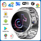 5G/4G Full Network Smart Watch 1.95 inch 720*720 Big Screen HD Video Call 8GB+128GB RAM 2100 mAh Google Play WIFI GPS Smartwatch