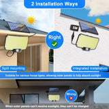 234LED Solar Lights Outdoor 3 Working Modes Super Bright Motion Sensor IP65 Waterproof Flood Wall Security Lights Garage Yard