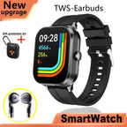Smart Watch D8 PRO TWS 2-in-1 Fones de Ouvido Bluetooth com Chamada, NFC, Monitoramento de Frequência Cardíaca e Pressão Arterial, Reprodução de Música