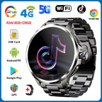 5G/4G Full Network Smart Watch 1.95 inch 720*720 Big Screen HD Video Call 8GB+128GB RAM 2100 mAh Google Play WIFI GPS Smartwatch