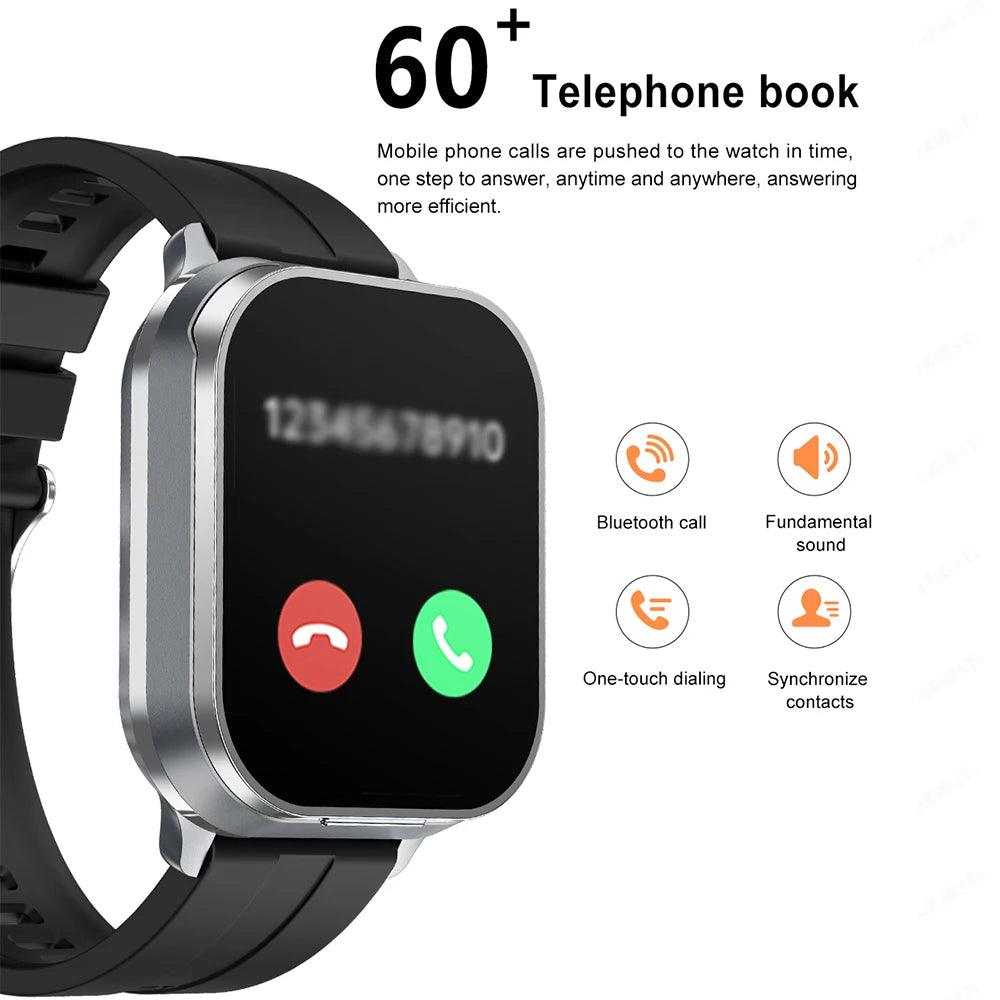 Smart Watch D8 PRO TWS 2-in-1 Fones de Ouvido Bluetooth com Chamada, NFC, Monitoramento de Frequência Cardíaca e Pressão Arterial, Reprodução de Música