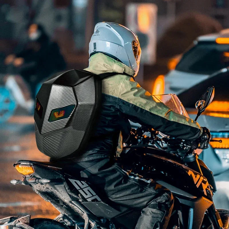 LED Display Backpack – Hard Shell Waterproof Laptop Bag with APP Control