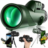 HD Zoom Monocular Telescope 80x100 – Waterproof, Portable & Phone Adapter Ready
