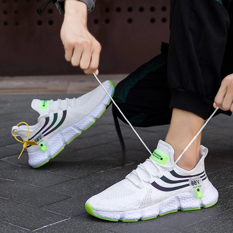 Tênis respiráveis para homens e mulheres, Sapatos de corrida confortáveis